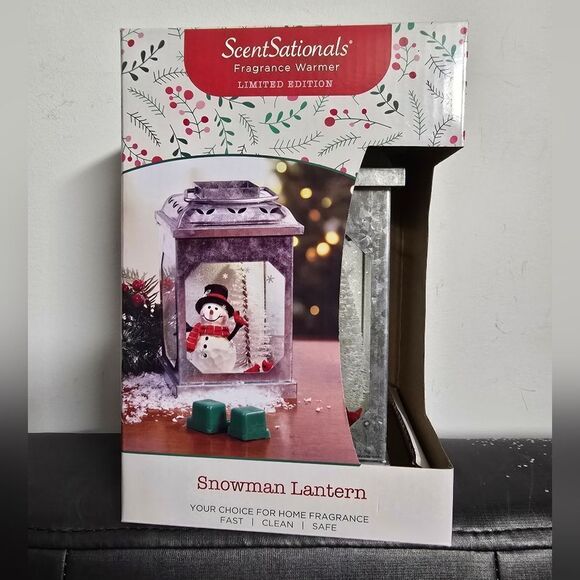 Scentsationals Snowman Lantern Limited Edition Wax Warmer Christmas, New - Picture 7 of 9